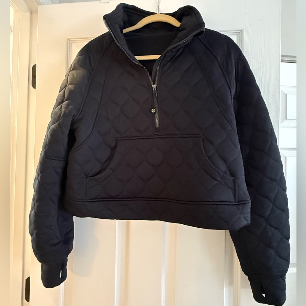 Lululemon Athletica Black Quilted 1/4 Zip